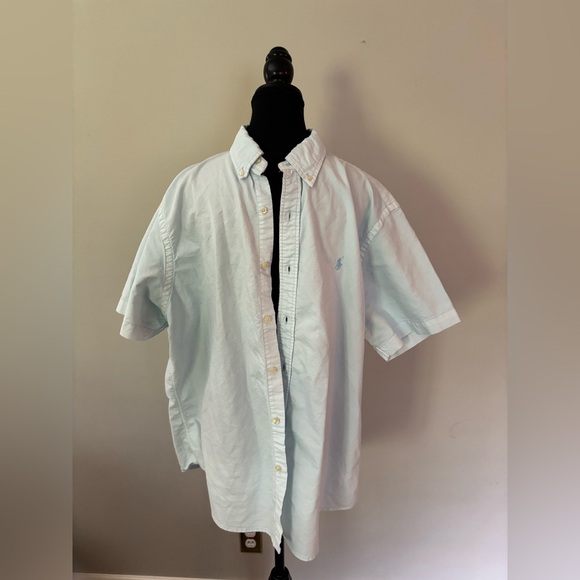 Polo Ralph Lauren Other - Polo Ralph Lauren classic fit casual short sleeve button down light blue size XL